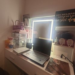 Mirror Desk With Drawers 