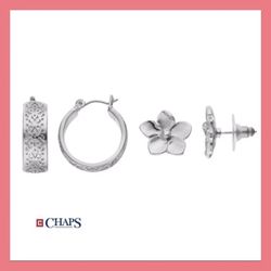 NWT Womens Chaps 2Pc Earring Set