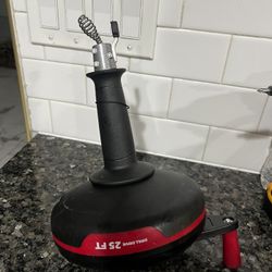 y 25 ft. Power Drum Drain Snake Drill-Operated Auger for Sink, Tub and Shower Clogs