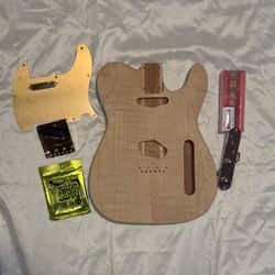 Telecaster Ash/Walnut Raw DIY Body