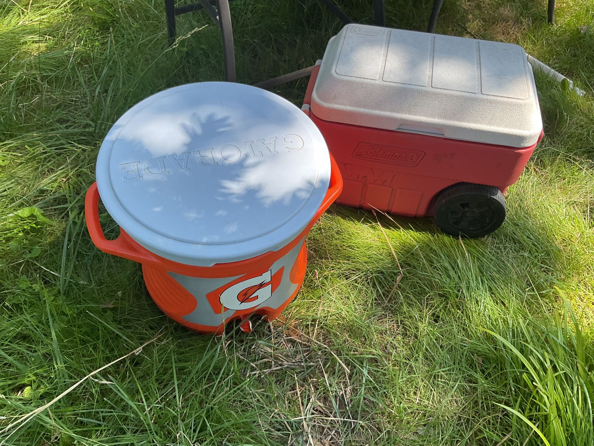Two Good Ice Coolers, One With Wheels $20, The Other One $25 (NO SHIPPING)