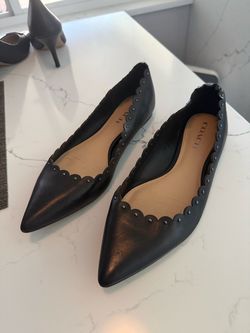 Coach Jill Studded Leather Ballet Pointy Flats 9.5