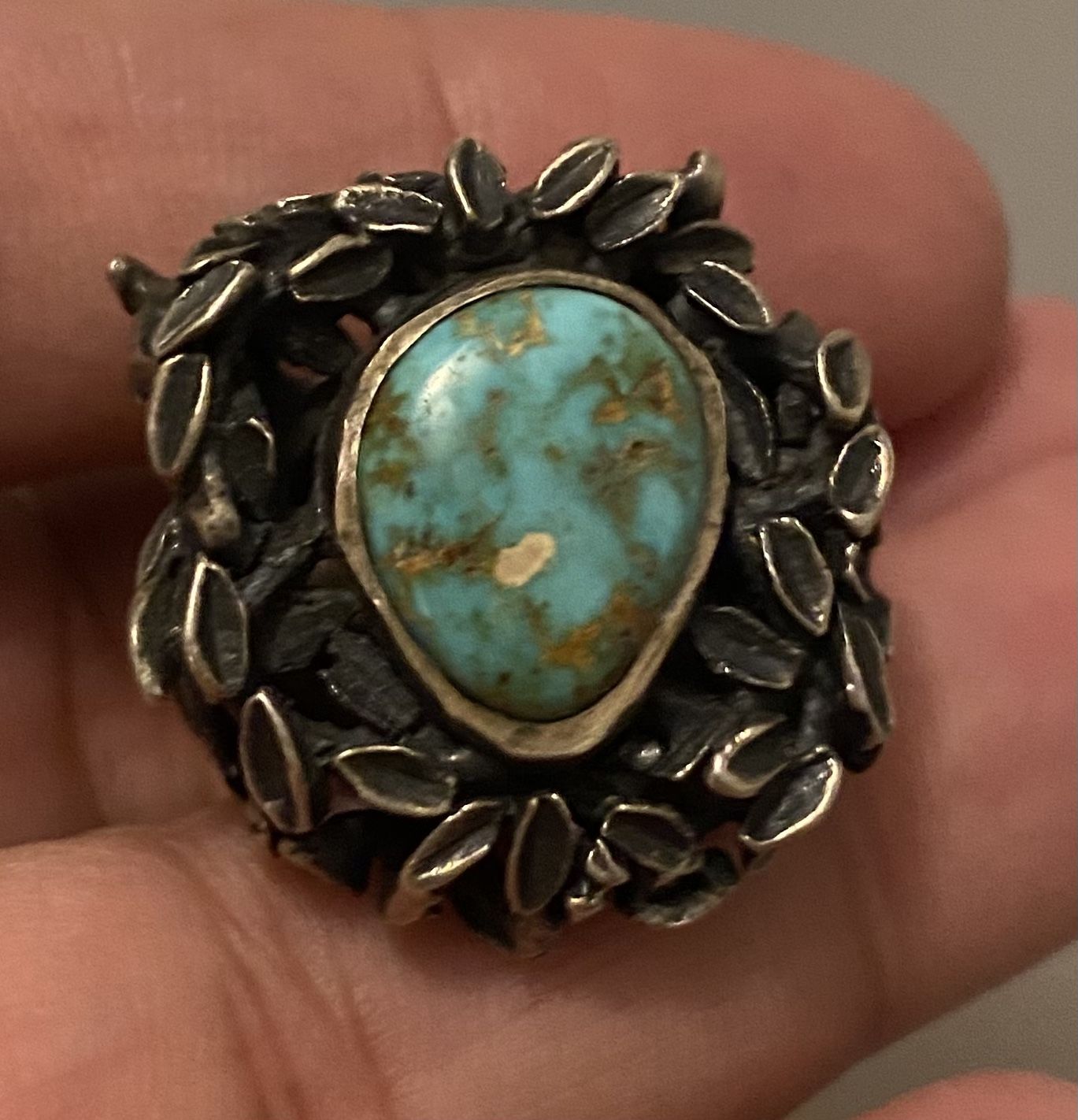 Turquoise Heavy Sterling Ring 