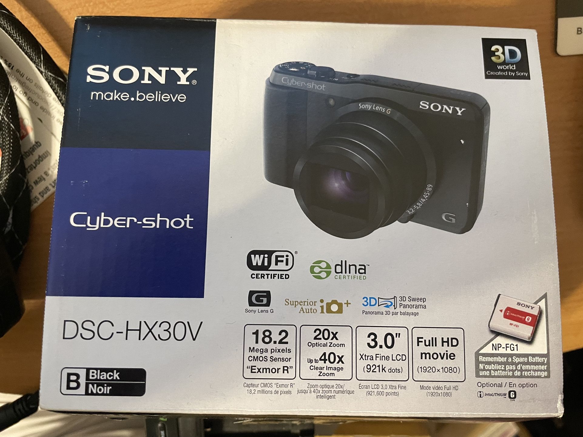 Sony Cyber-shot DSC-HX30V 18.2MP Digital Camera - Black