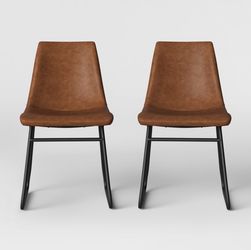 NEW 4pk Bowden Faux Leather Dining Chairs