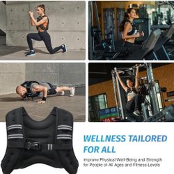 ZELUS Weighted Vest, 6lbs Weight Vest with Reflective Stripe