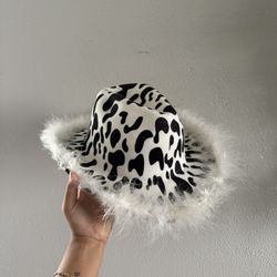 Cow Print Cowgirl Hat