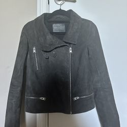 Allsaints Suede Leather Biker Jacket