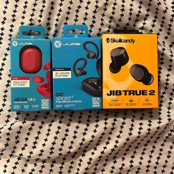 Earbuds: Jlab Mini And Sport+and Skullcandy