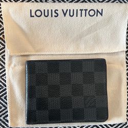 Louis Vuitton Men's Slender Wallet Damier Graphite Canvas for