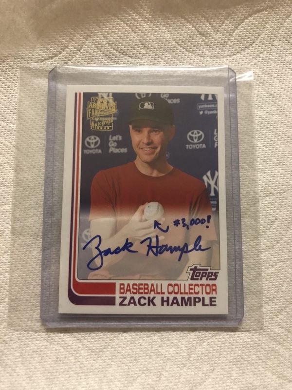 Zack Hample Autographed Baseball Card