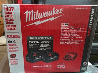 Milwaukee m18 6ah battery kit $200.