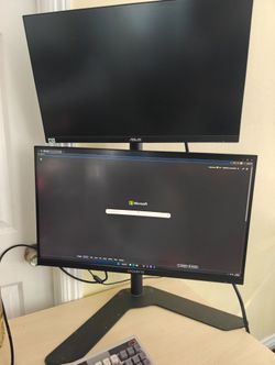 Dual monitor setup.