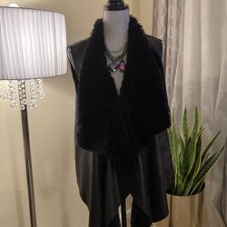 Faux Leather Vest 