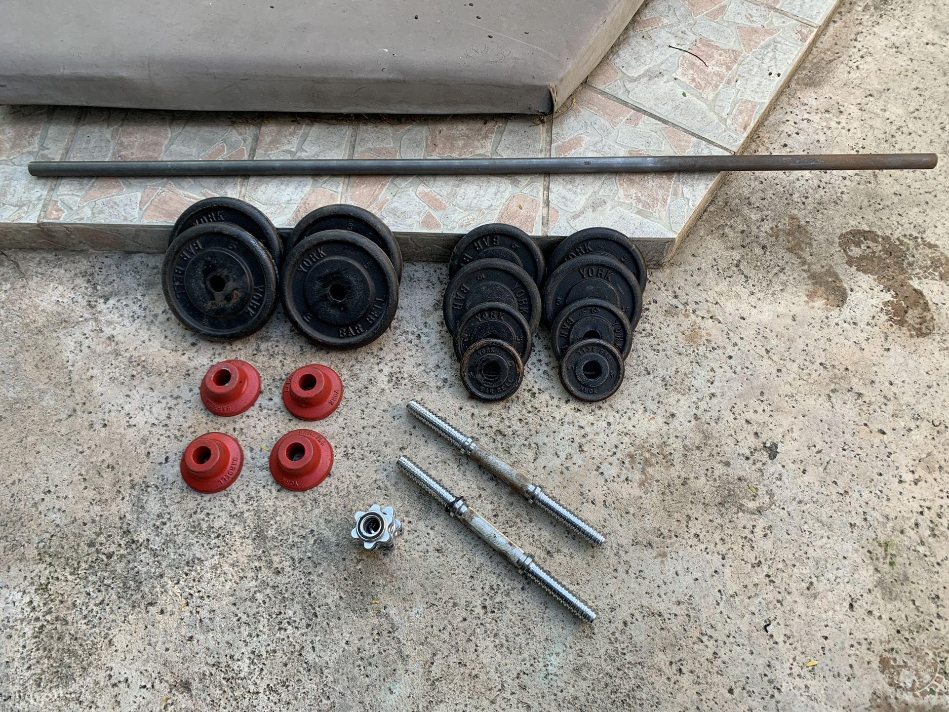 Vintage York Barbell Set