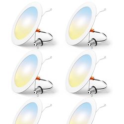 FREELICHT 6 Pack Retrofit LED Recessed Lighting 6 Inch