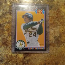 Rickey Henderson 2022 Topps Brooklyn Collection Serial Numbered Card 