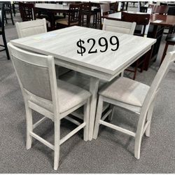 5 Pc Counter Height Dining Table Set - Limited Time Offer