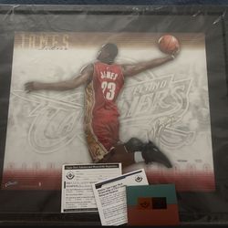 Lebron James signed 16x20 !! Uda rookie year ! /123 Uda cert , still in plastic !!!