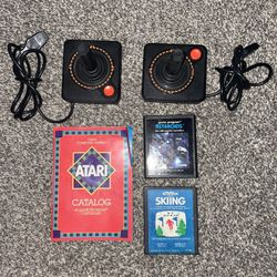 Atari original controllers, Asteroids & Skiing games, Atari Catalog