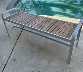 outdoor Patio Furniture, Acacia, Wood Benches, I Have Two, Excellent Condition, Great For Extra Seating, or Kids Table, see profile for more outdoor F