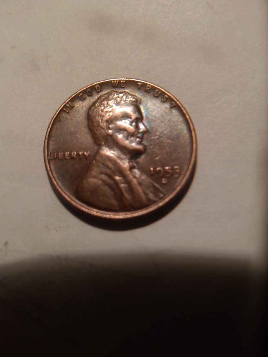 1953d Wheat Penny.