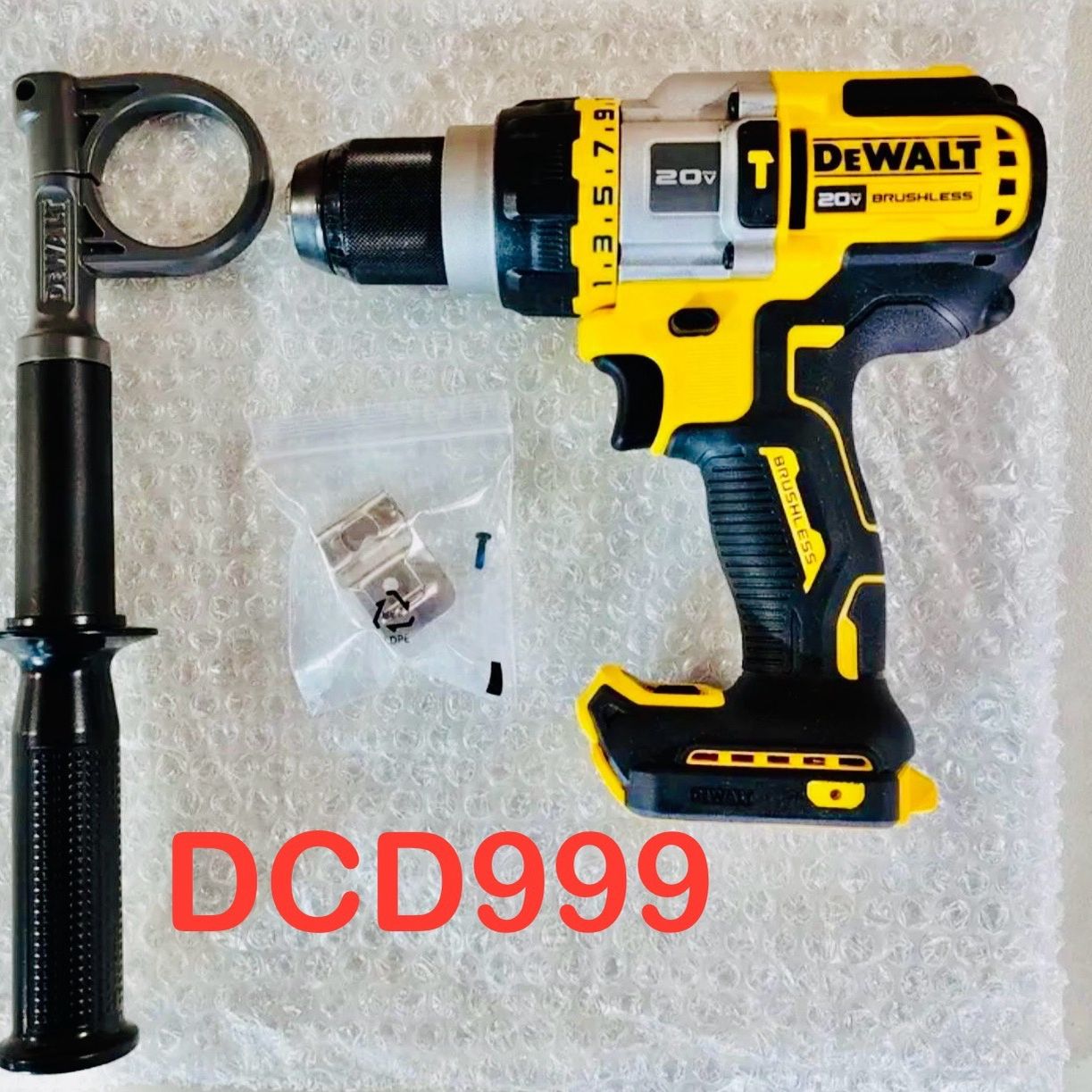 Dewalt New Hammer Drill -3 Speeds 20v Flex Volt Brushless- No Battery 