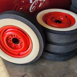 White Wall Tires Firestone 16 6.00  Thread 99%