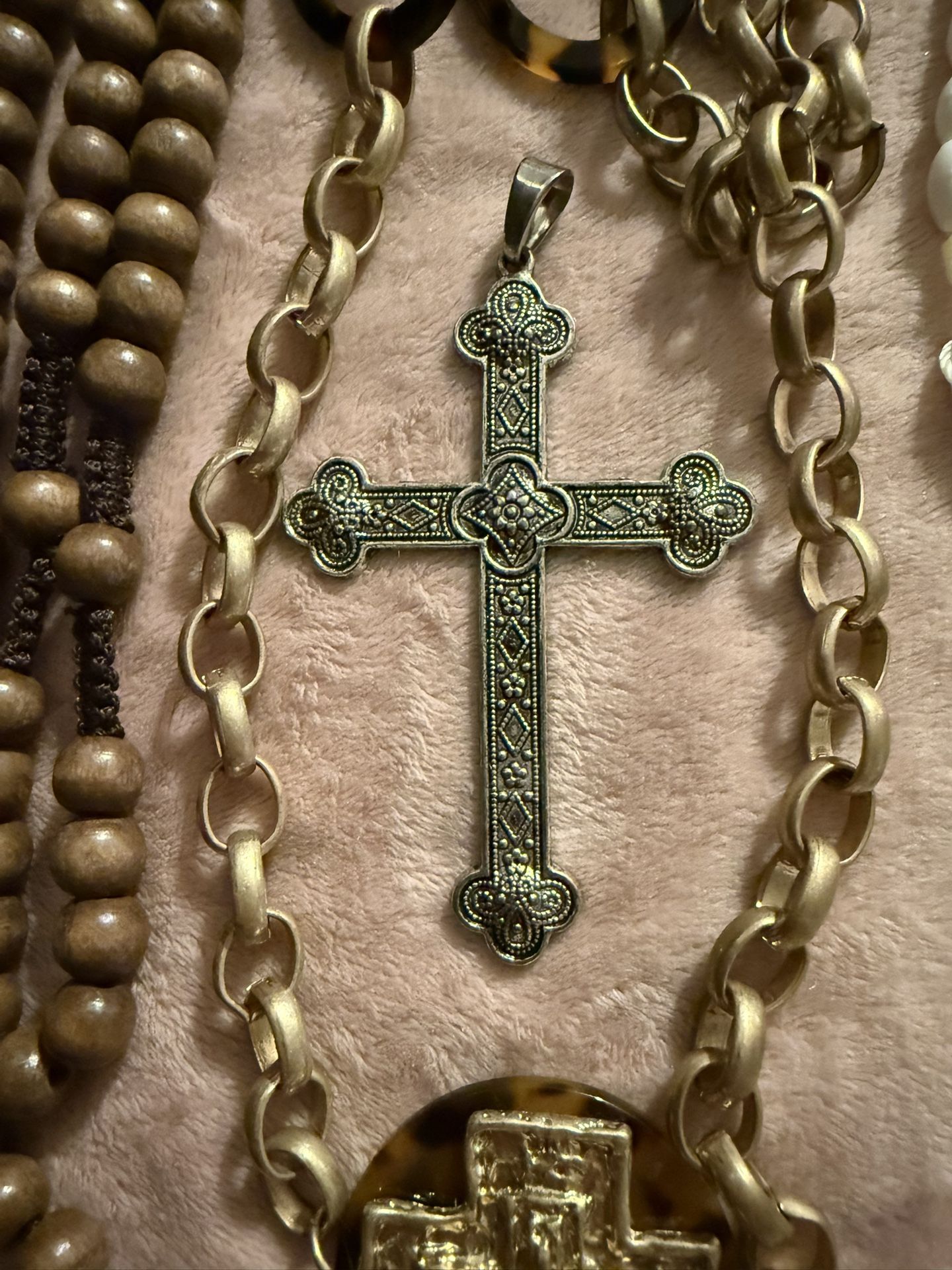 A Bundle Of Crosses Necklaces Bracelets Pendants They Are In Good Condition 