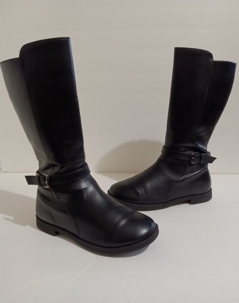 size 5 Kids Girls The Children's Place Tall Faux Leather Boots Shoes