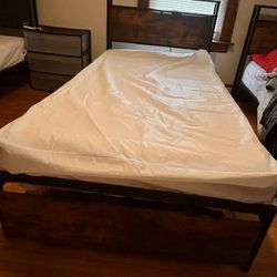 Twin Bed with Memory Foam Mattress (QTY 2) 