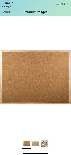 Cork Board, Bulletin Board, 35 x 23 inches