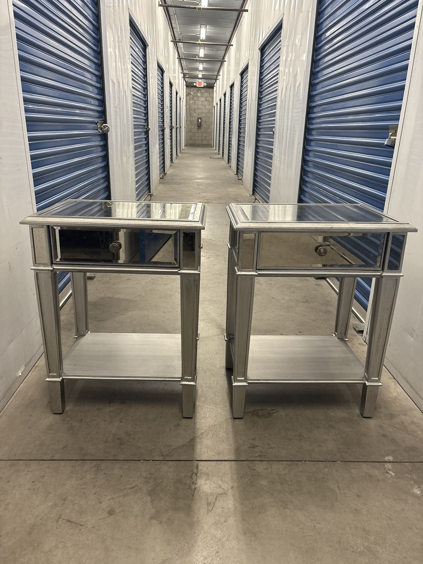 Twin Mirror Nightstands 