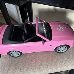 Mustang Barbie doll car