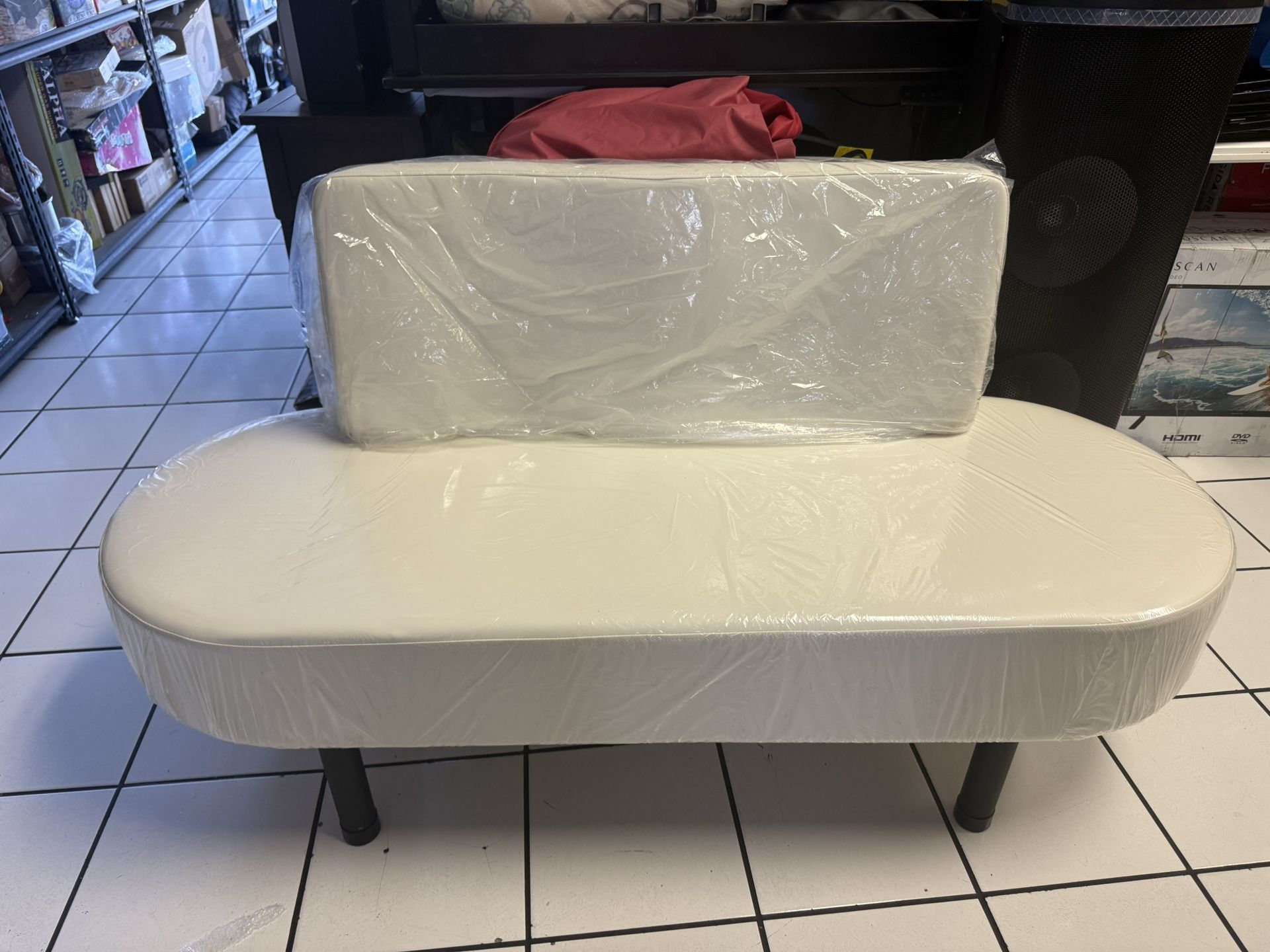 BarberPub Waiting Room Chairs with Backrest, PU leather