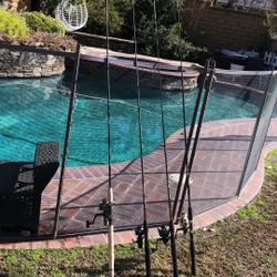 FOUR (4) Shakespeare UGLY STIK Fishing Rods with Spinning Reels from 5’10”-8’6” in Length.