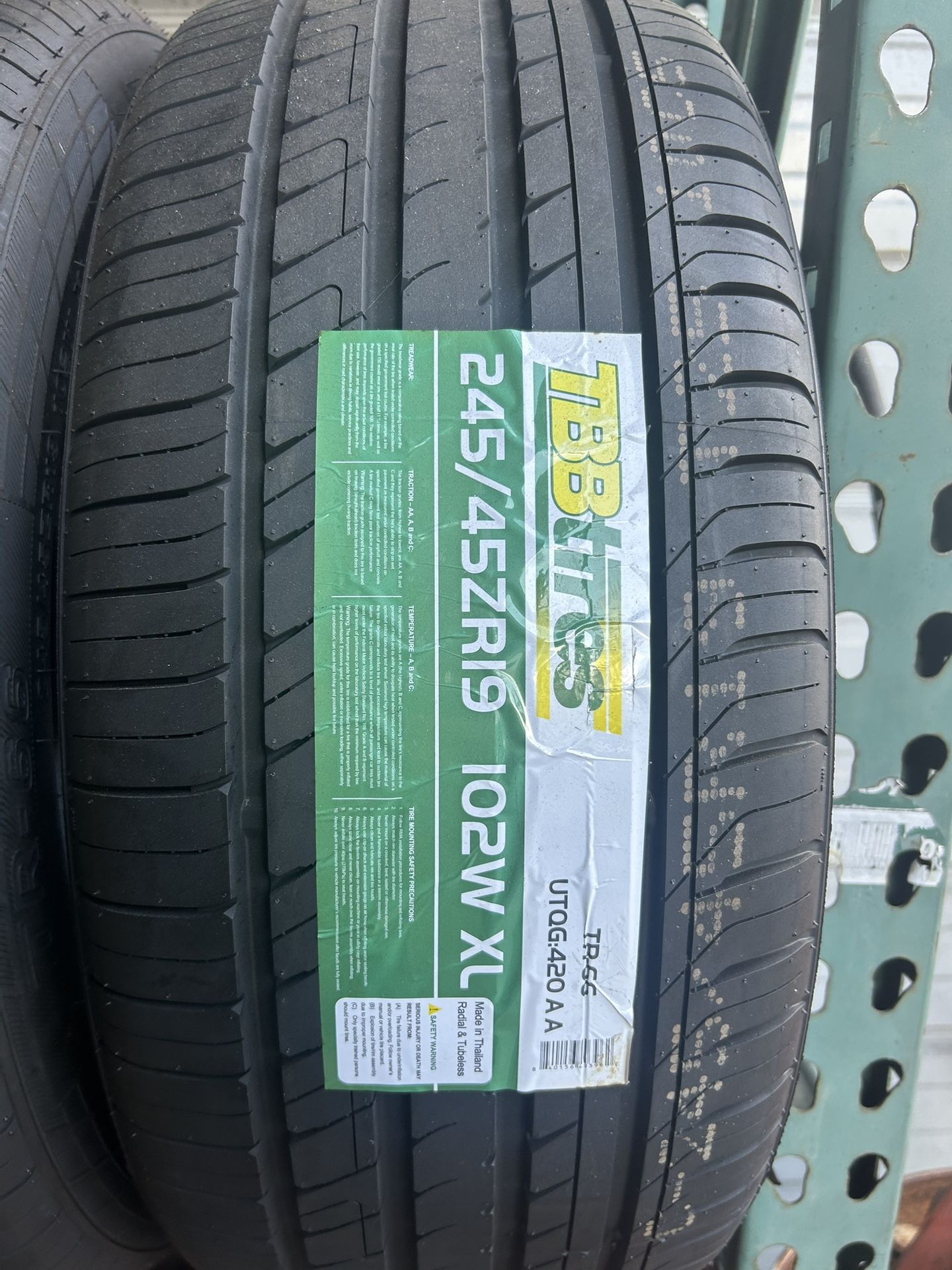 New 245/45R19 TBB TR-66 $$140 Per Tire