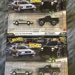 Hot Wheels Premium Car Culture Back To The Future 2 Pack Lot Of 2