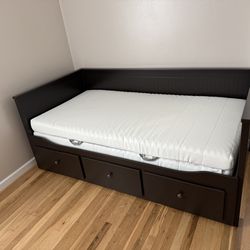 IKEA  HEMNES bed frame & 2 twin mattresses