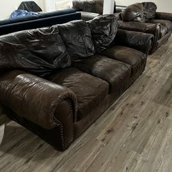 Leather Sofa And Loveseat 
