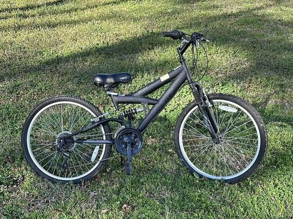 24" Next PX 4.0 Unisex Mountain Bike with Full Suspension, Black