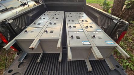 Vintage Industrial WESCO Metal Lockers (Matching Pair)