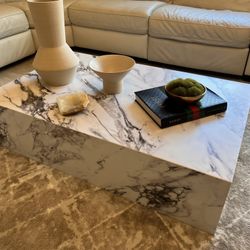 Marble Rectangular Coffee Table - Free Delivery ✅ Modern Marble Coffee Table