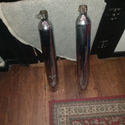 original harley-davidson flh tailpipes like new condition