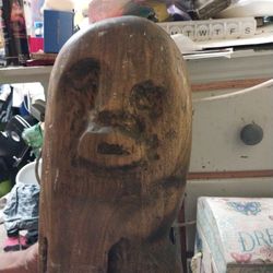 Vintage Wood Hand Crafted Totem Torso