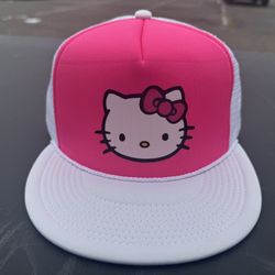 Hello Kitty Hat Bright Pink And White 