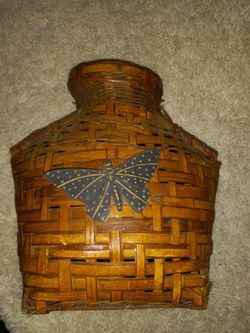 Basket Bamboo( Old Creel Fish Basket For Small Fish)