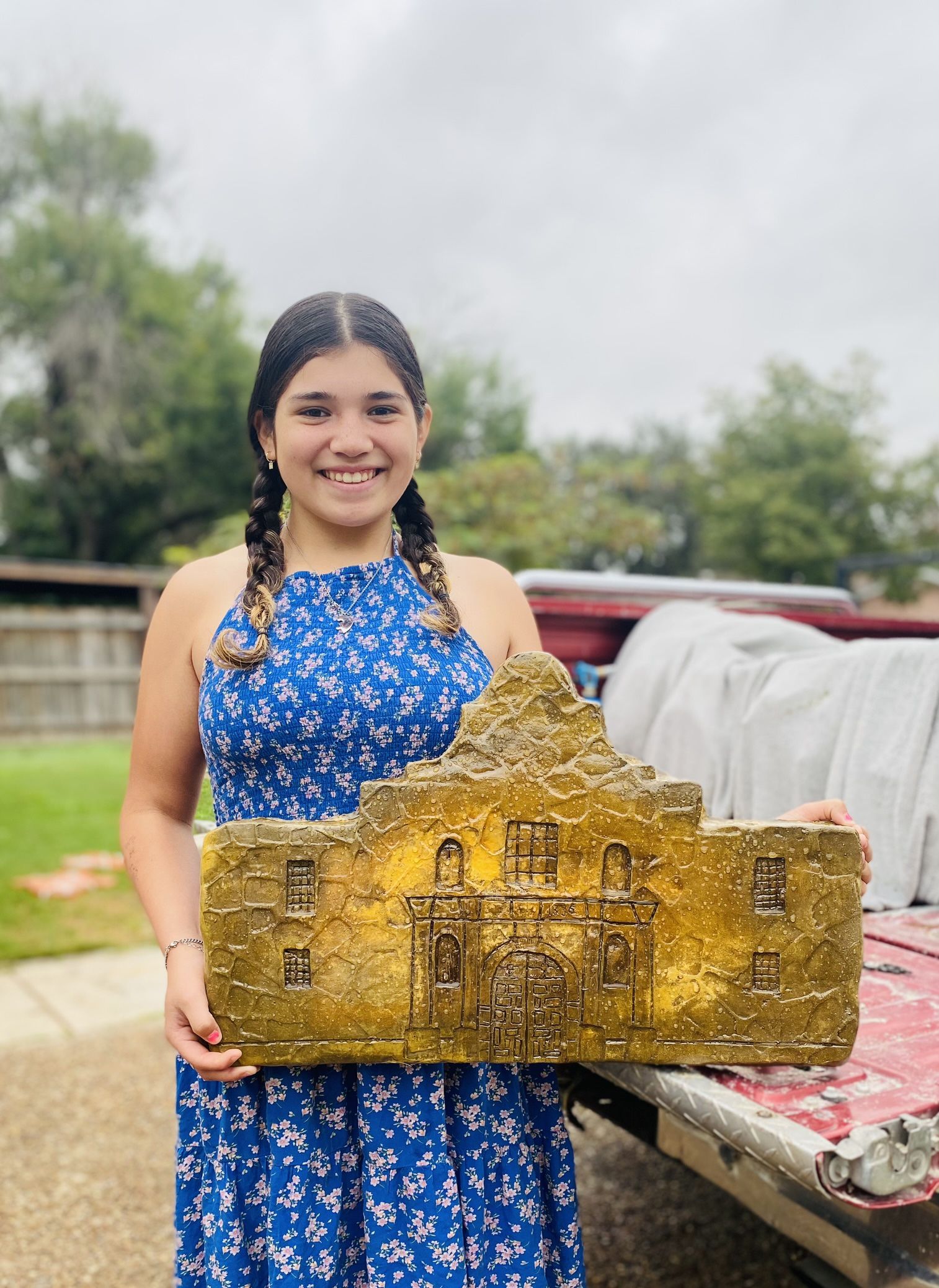 Stained Alamo Stepping Stone