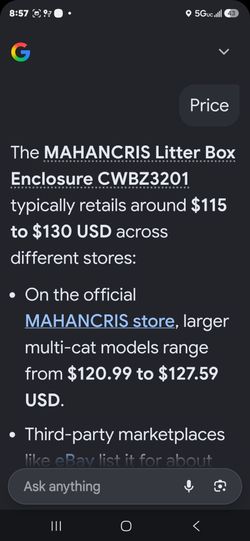 Cat litter enclosure