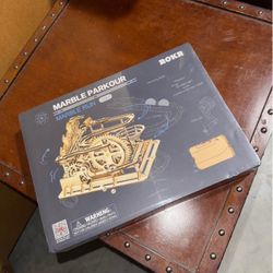 ROBOTIME Marble Run Wooden 3D Jigsaw Puzzle Puzzles for Teens Boys Adults, Beige,